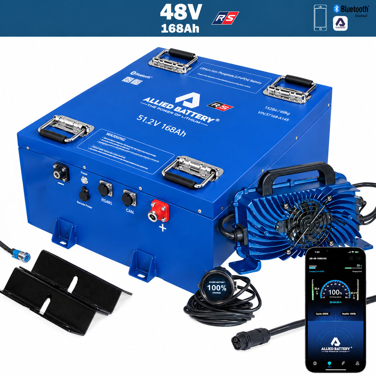 Allied RS Commercial 48V Lithium LiFePO4 Battery – 105Ah & 168Ah