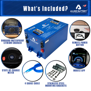 Allied RS Commercial 48V Lithium LiFePO4 Battery Package 105AH - Golf and UTV