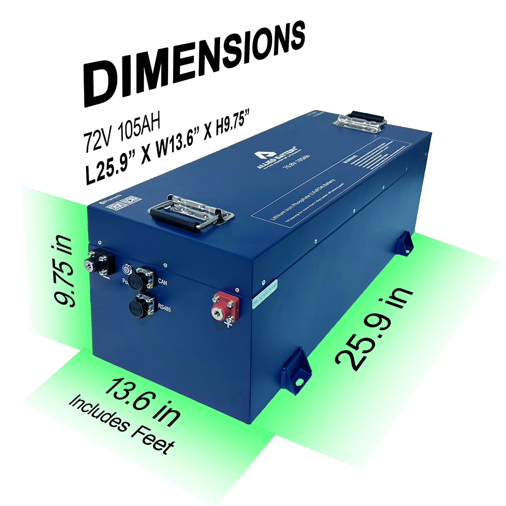 Allied Commercial 72V Lithium LiFePO4 Battery Package 105AH - Golf and UTV