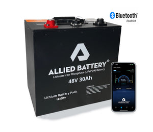 Allied 48V 30AH Lithium Golf Cart Batteries - "Drop-in-Ready"
