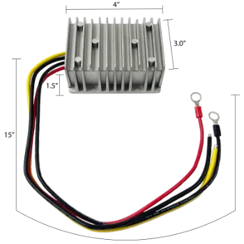 Allied Lithium 36V/48V to 12V Step-Down Voltage Converter - 30 Amp Max Allied Lithium Golf Cart and Boat Batteries